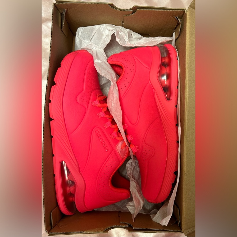 Skechers Kids' Vibrant Red Sneakers - Picture 2 of 8